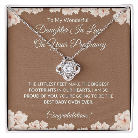 Daughter In Law - On Your Pregnancy - Love Knot Necklace