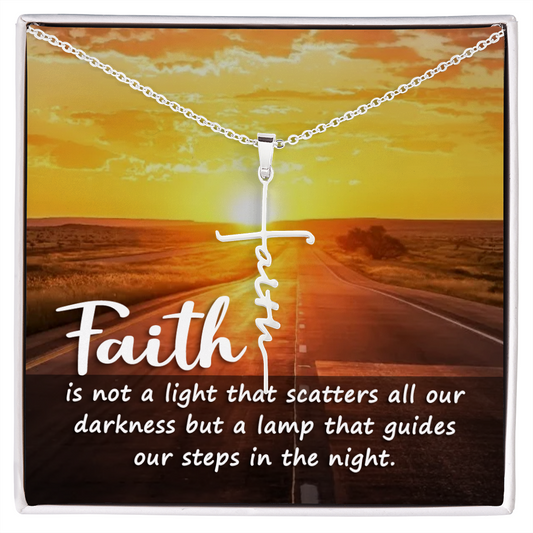 Faith is not a light Faith Cross Necklace