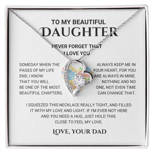 Daughter - Never Forget - Forever Love Necklace