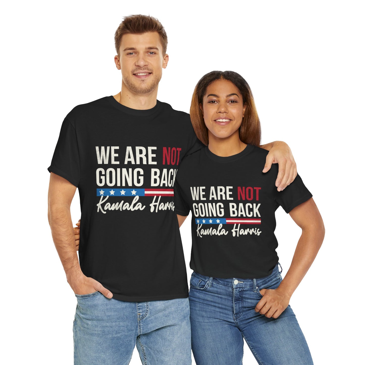 Kamala Harris We Are Not Going Back Unisex Heavy Cotton Tee