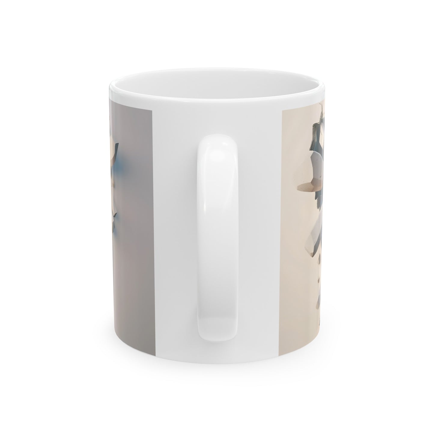 Super Dad 3D Graffiti White Ceramic Mug,