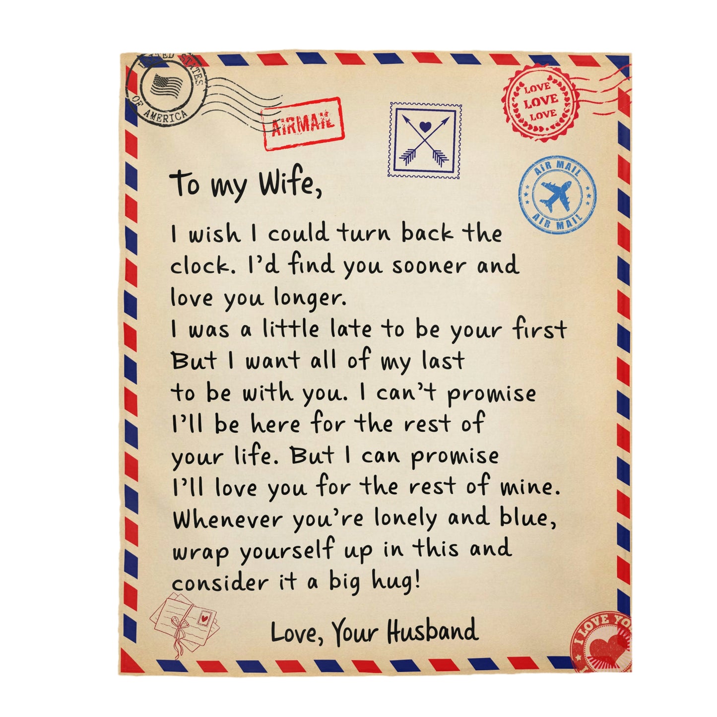 Wife - Giant Love Letter Blanket