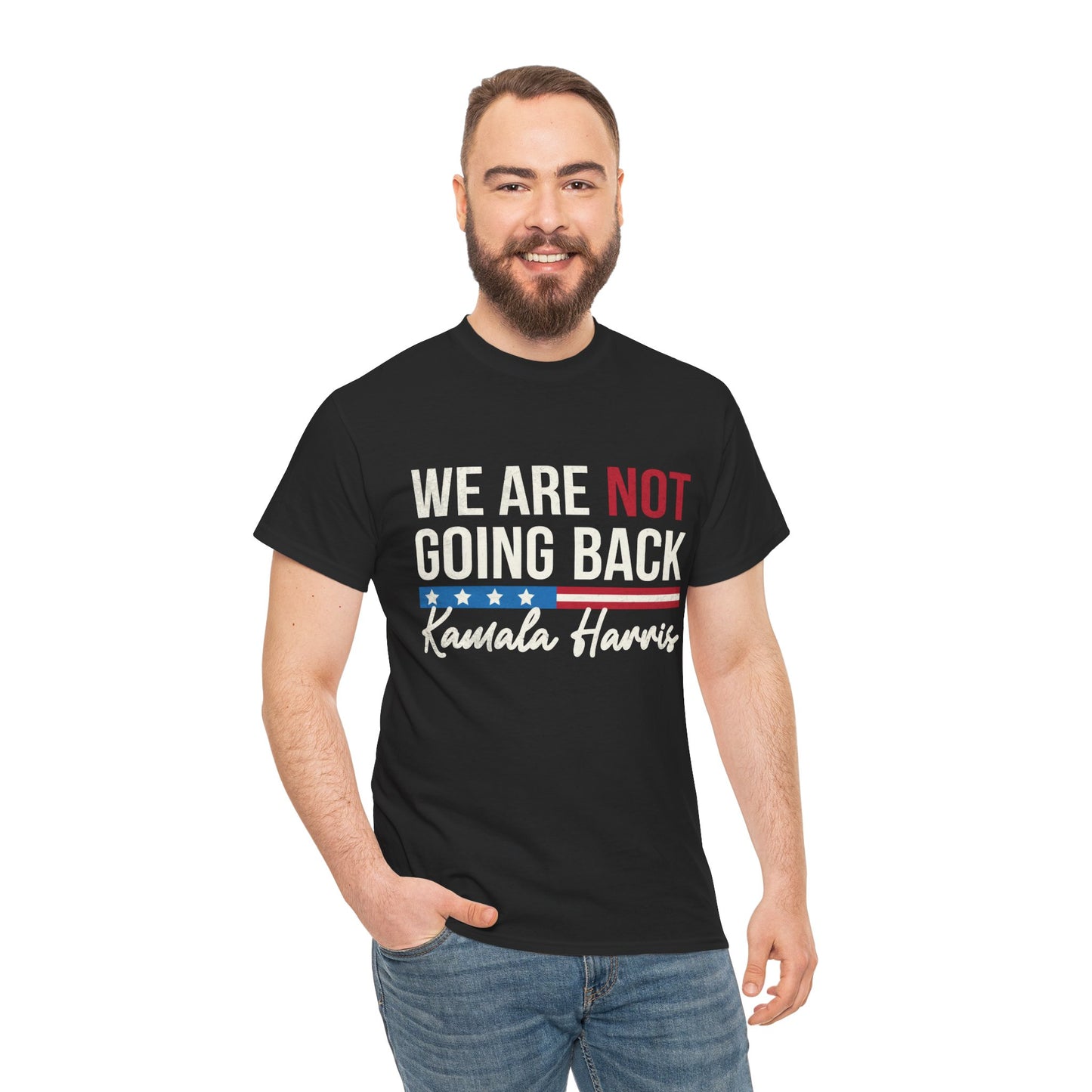 Kamala Harris We Are Not Going Back Unisex Heavy Cotton Tee