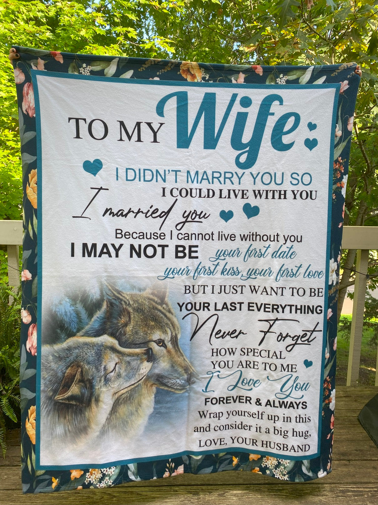 To My Wife "Last Everything" Blanket