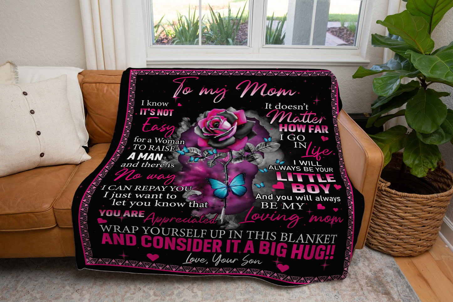 Mom "You Are Appreciated" Blanket From Son