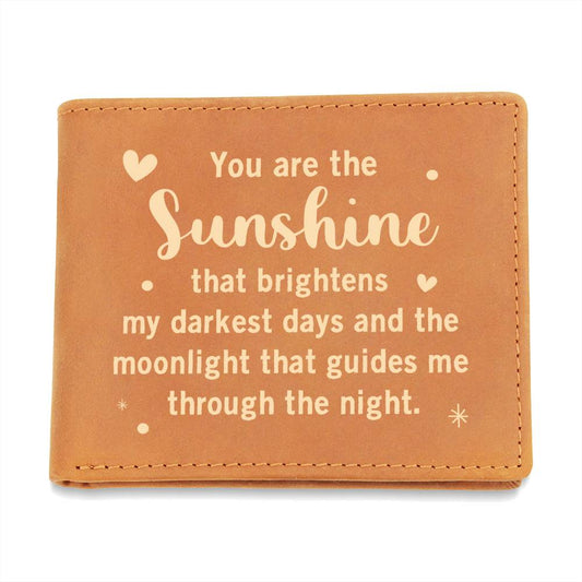 You Are The Sunshine - Graphic Leather Wallet