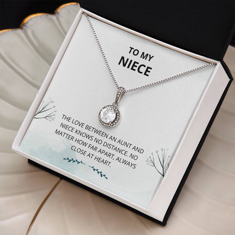 Niece - Always Close at Heart - Love Knot Necklace