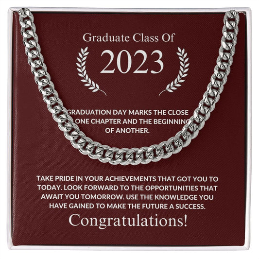 Graduate Class of 2023 - Congratulations - Cuban Link Chain