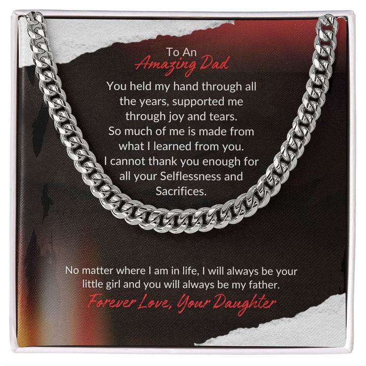Amazing Dad - You Will Always Be - Cuban Link Chain