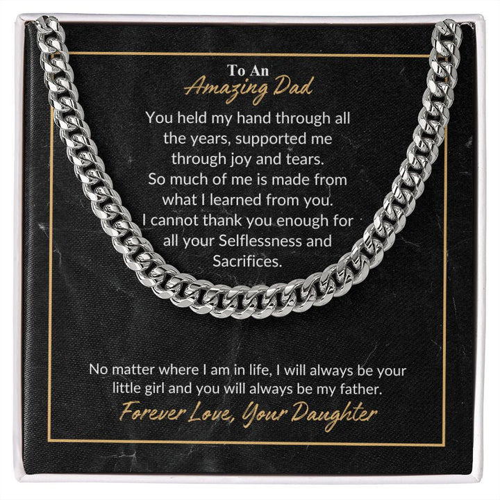 Amazing Dad - You Will Always Be - Cuban Link Chain