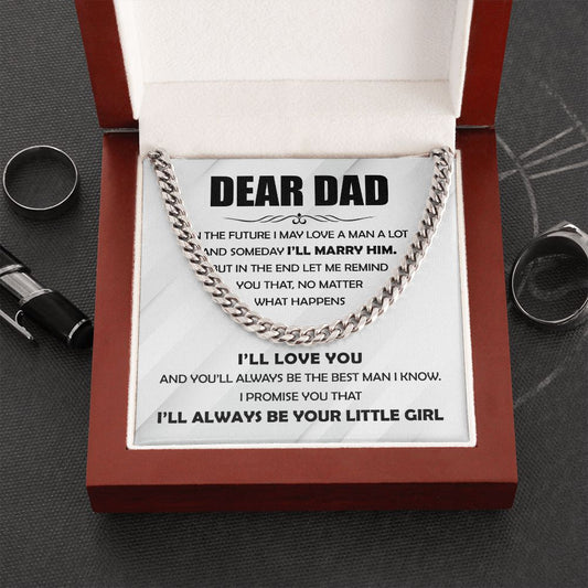 Dad - The Best Man - Cuban Link Chain From Little Girl