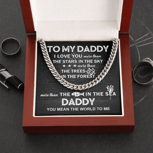 Daddy - I Love You More - Cuban Link Chain