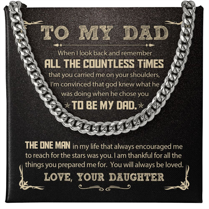 Dad - The One Man - Cuban Link Chain From Daughter