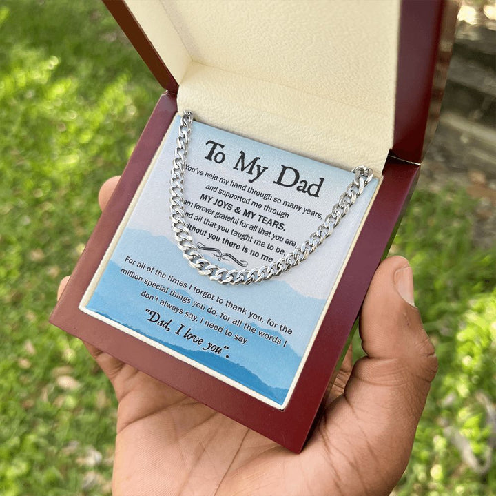 Dad - Forever Grateful - Cuban Link Chain