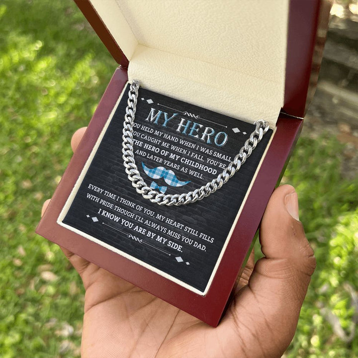 Dad - My Hero - Cuban Link Chain