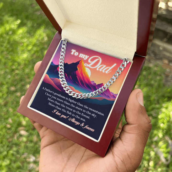 Dad - Father's Goodness - Cuban Link Chain