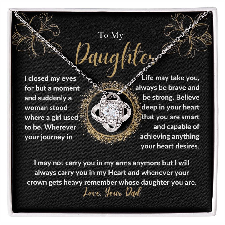 Daughter - Remember - Love Knot Necklace