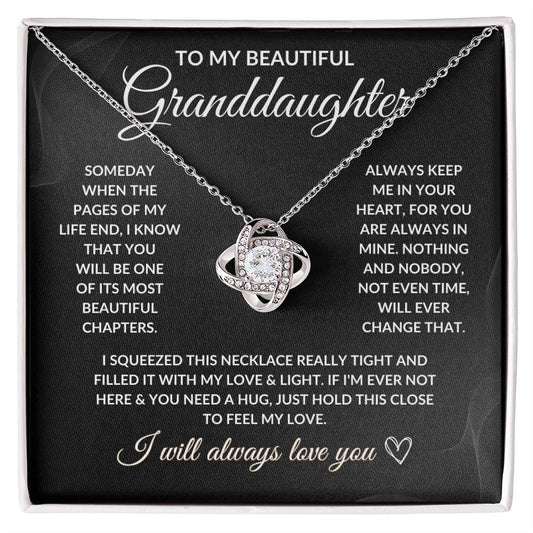 To My Beautiful Granddaughter - Love Knot Necklace