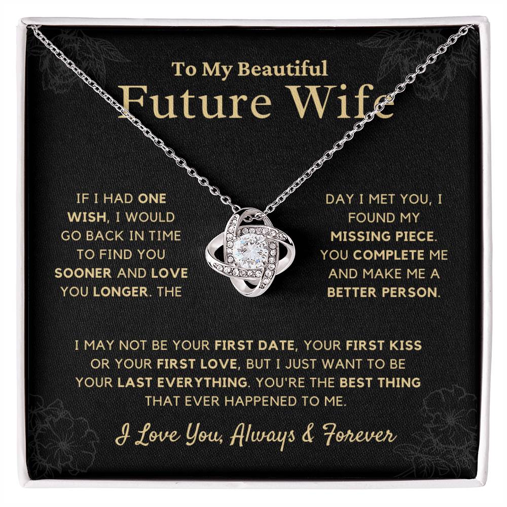 Future Wife Gift "Last Everything" Knot Necklace