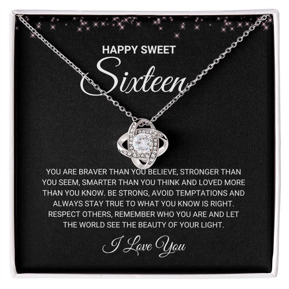 Sweet 16 Birthday Gifts For Girls - Love Knot Necklace