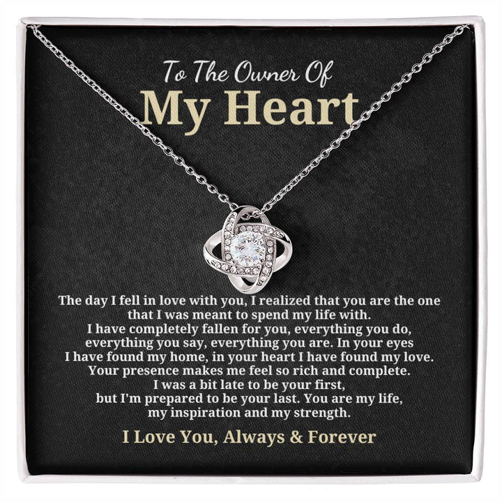 To The Owner Of My Heart - Love Knot Necklace