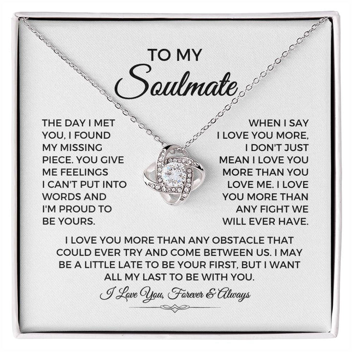 To My Soulmate - Love Knot Necklace