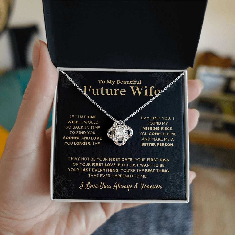 Future Wife Gift "Last Everything" Knot Necklace
