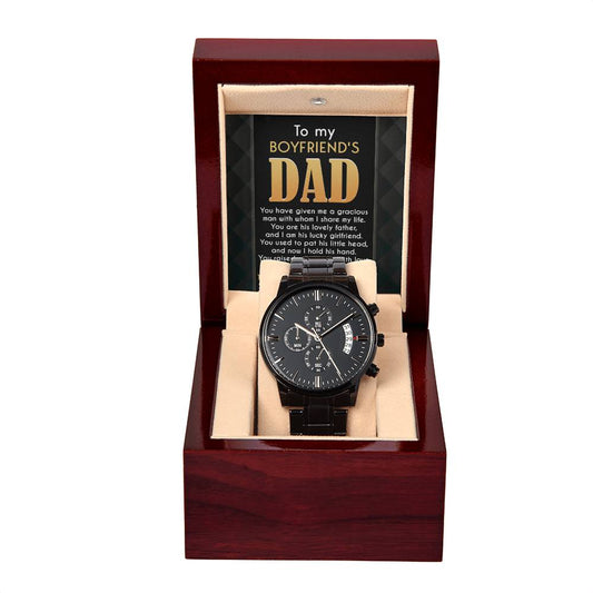 Boyfriend's Dad - The Man - Black Chronograph Watch