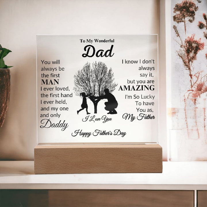 Dad - I Love You - Acrylic Square Plaque