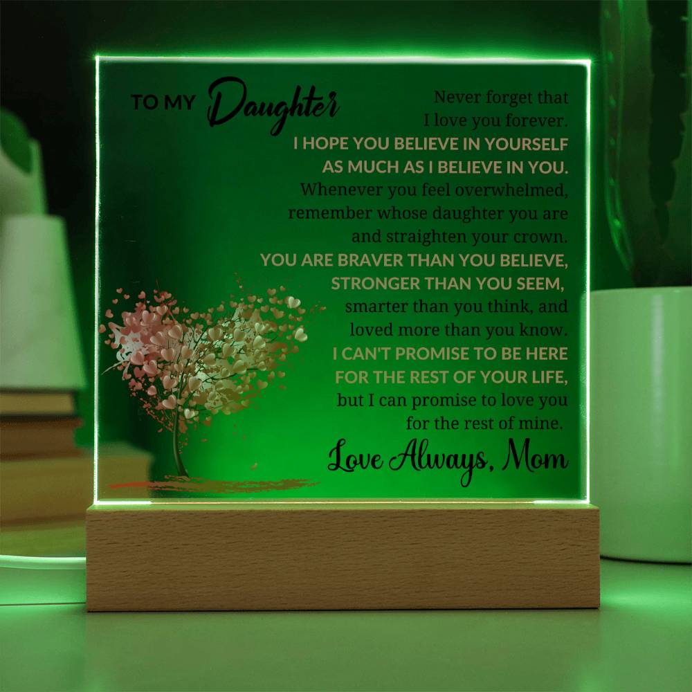 To My Daughter From Mom - Acrylic Square
