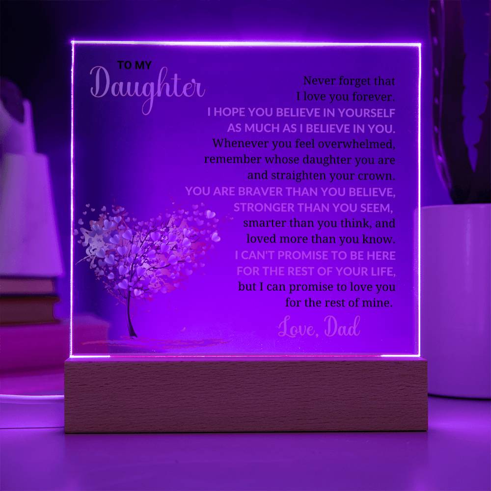 To My Daughter From Dad - Acrylic Square