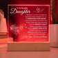 Daughter "Straighten Your Crown" Acrylic Plaque