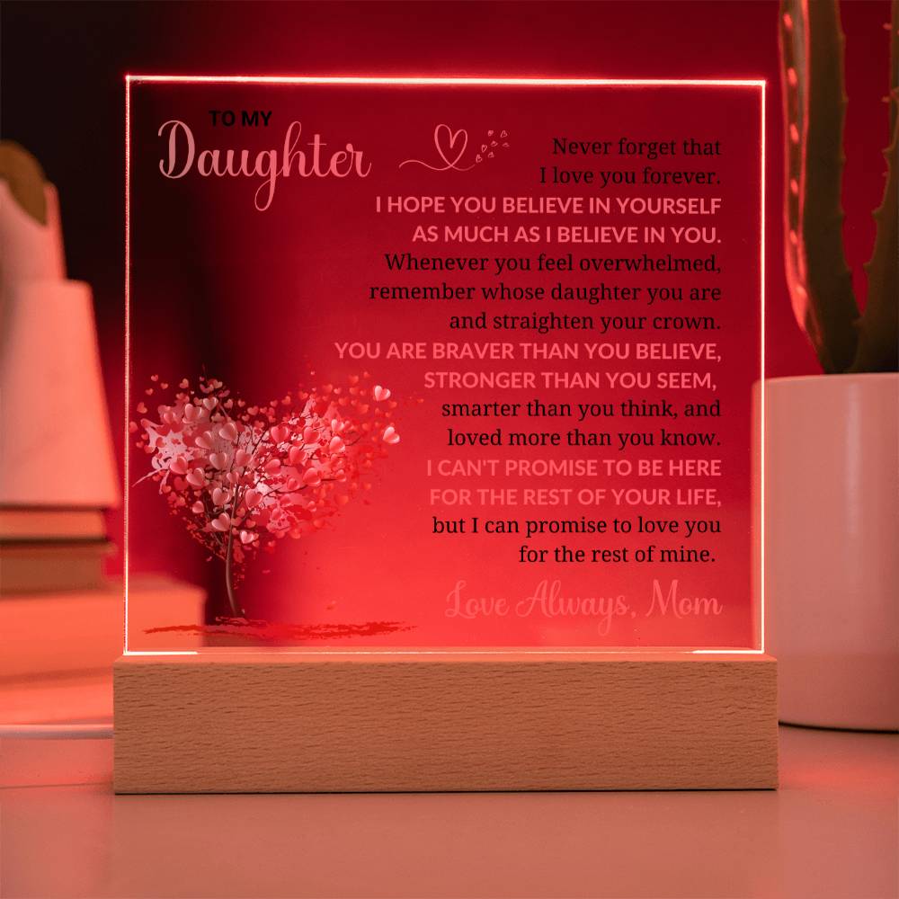 To My Daughter From Mom - Acrylic Square