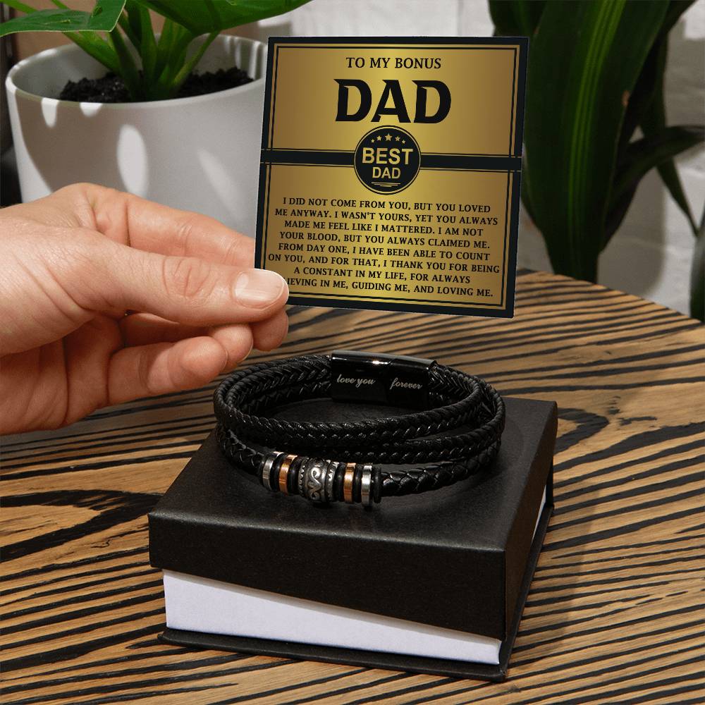 Bonus Dad - Best Dad - Love You Forever Bracelet