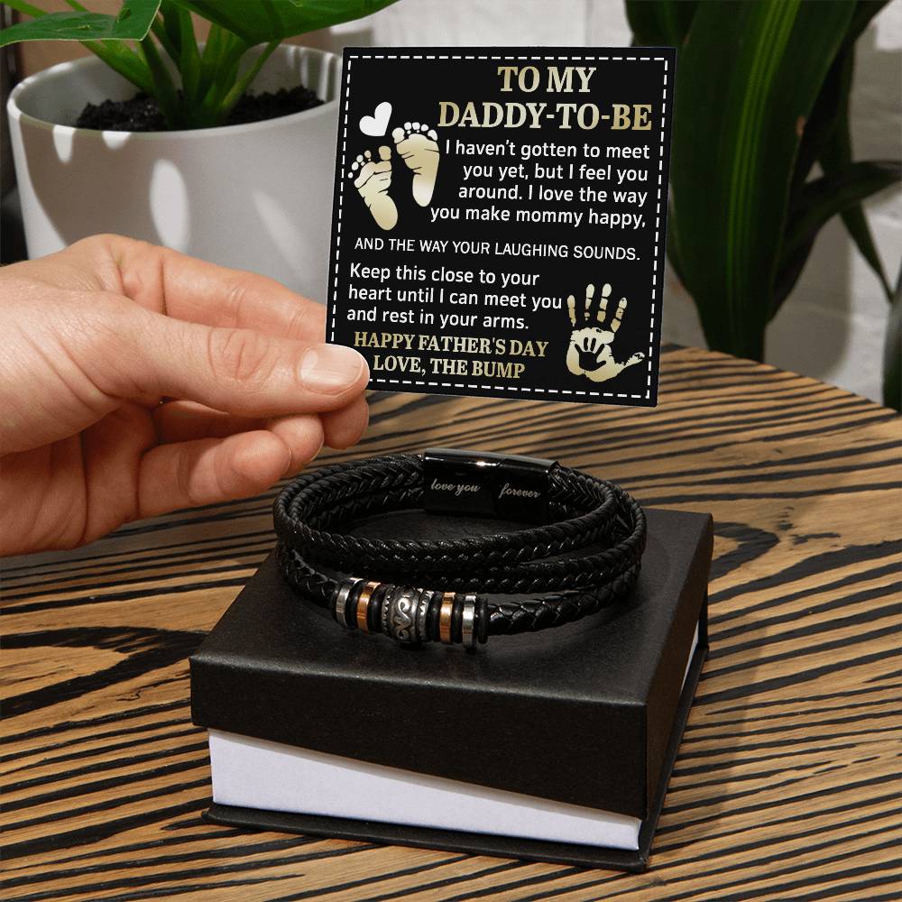 To My Daddy-To-Be - Feel You Around - Love You Forever Bracelet