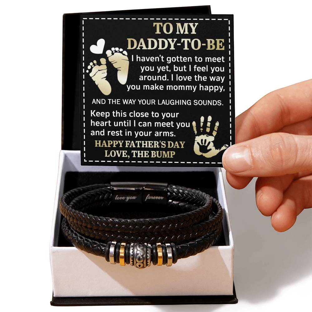 To My Daddy-To-Be - Feel You Around - Love You Forever Bracelet