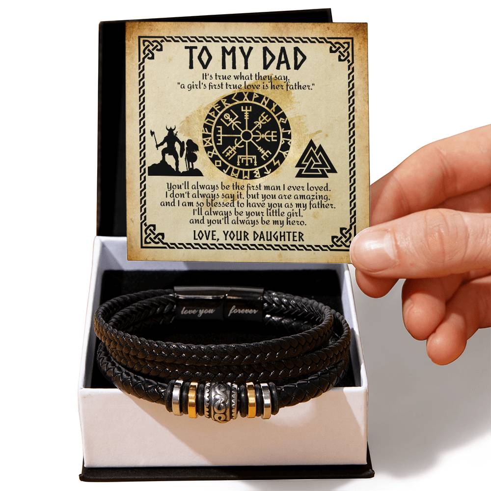 To My Dad - First True Love - Love You Forever Bracelet