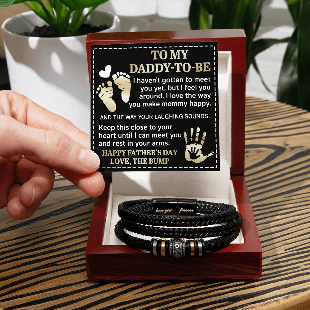 To My Daddy-To-Be - Feel You Around - Love You Forever Bracelet