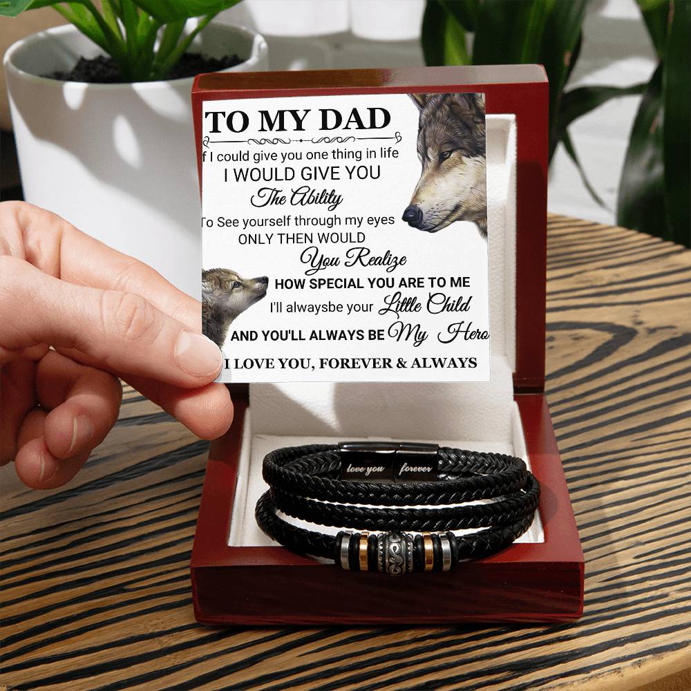 Dad - Through My Eyes - Leather Bracelet