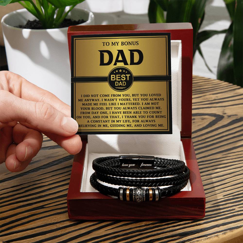 Bonus Dad - Best Dad - Love You Forever Bracelet