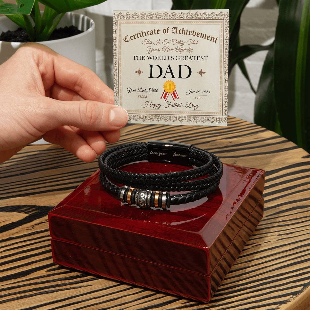 Certified Dad - Love You Forever Bracelet