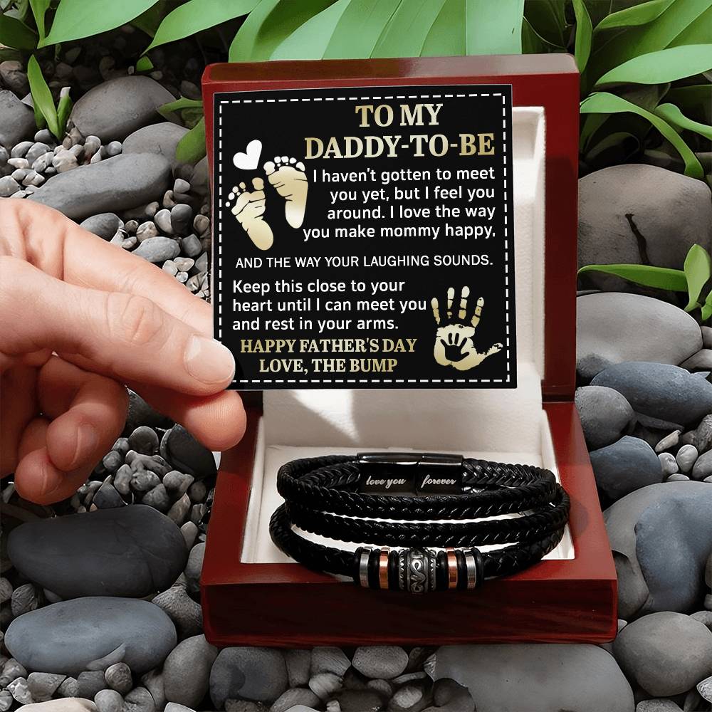 To My Daddy-To-Be - Feel You Around - Love You Forever Bracelet