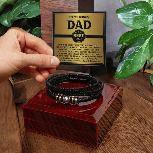 Bonus Dad - Best Dad - Love You Forever Bracelet