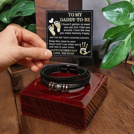 To My Daddy-To-Be - Feel You Around - Love You Forever Bracelet