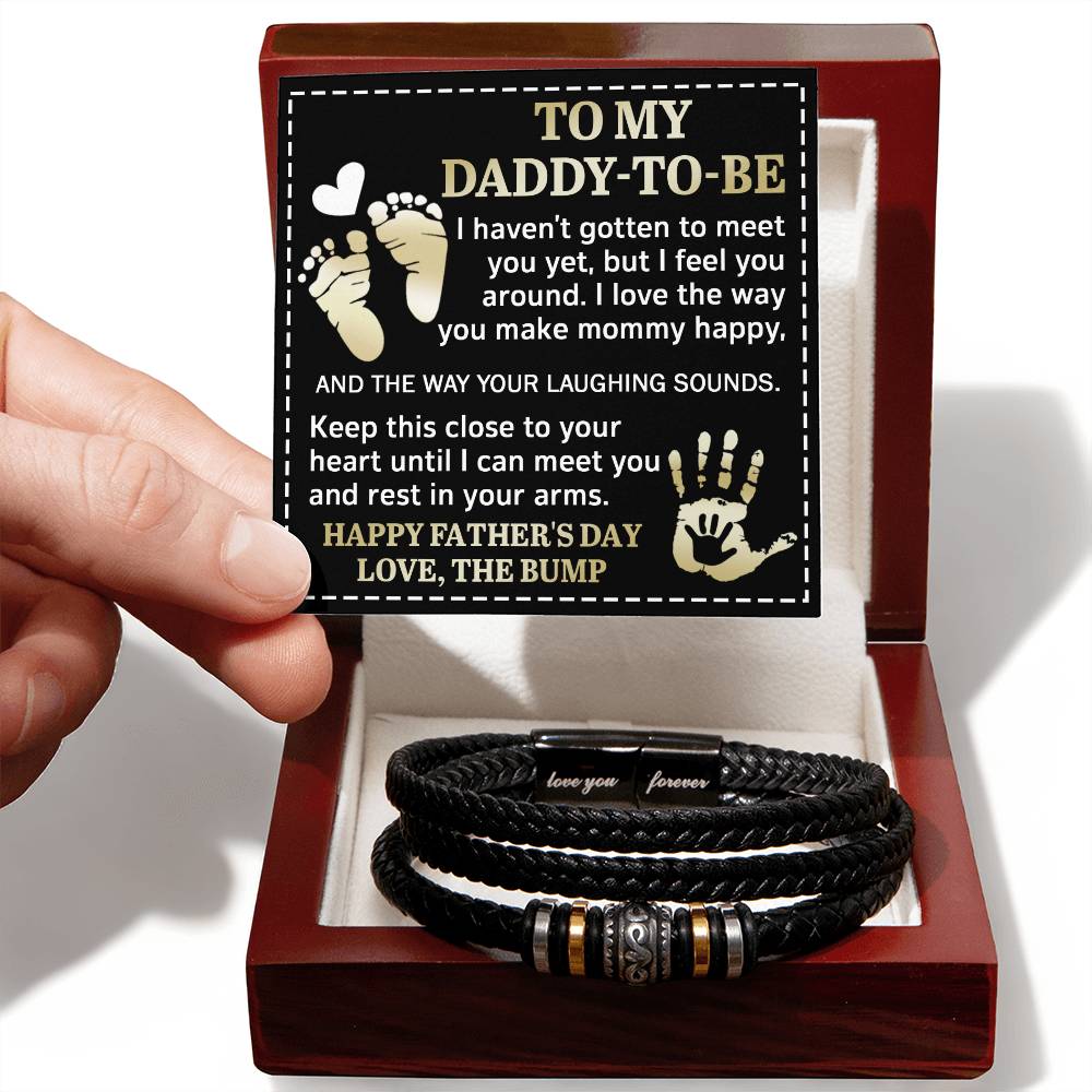 To My Daddy-To-Be - Feel You Around - Love You Forever Bracelet