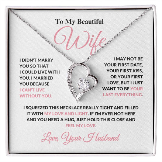 To My Beautiful Wife - Forever Love Necklace