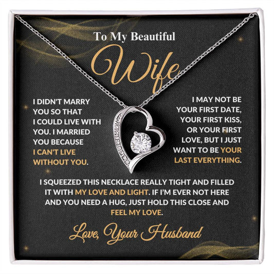 To My Beautiful Wife - Forever Love Necklace