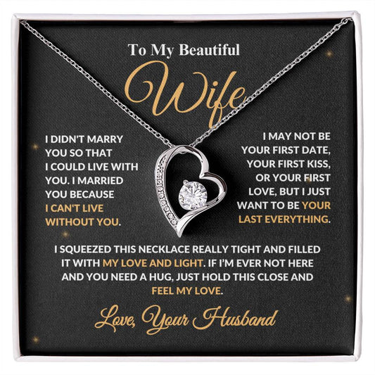 To My Beautiful Wife - Forever Love Necklace