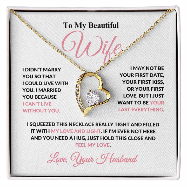 To My Beautiful Wife - Forever Love Necklace