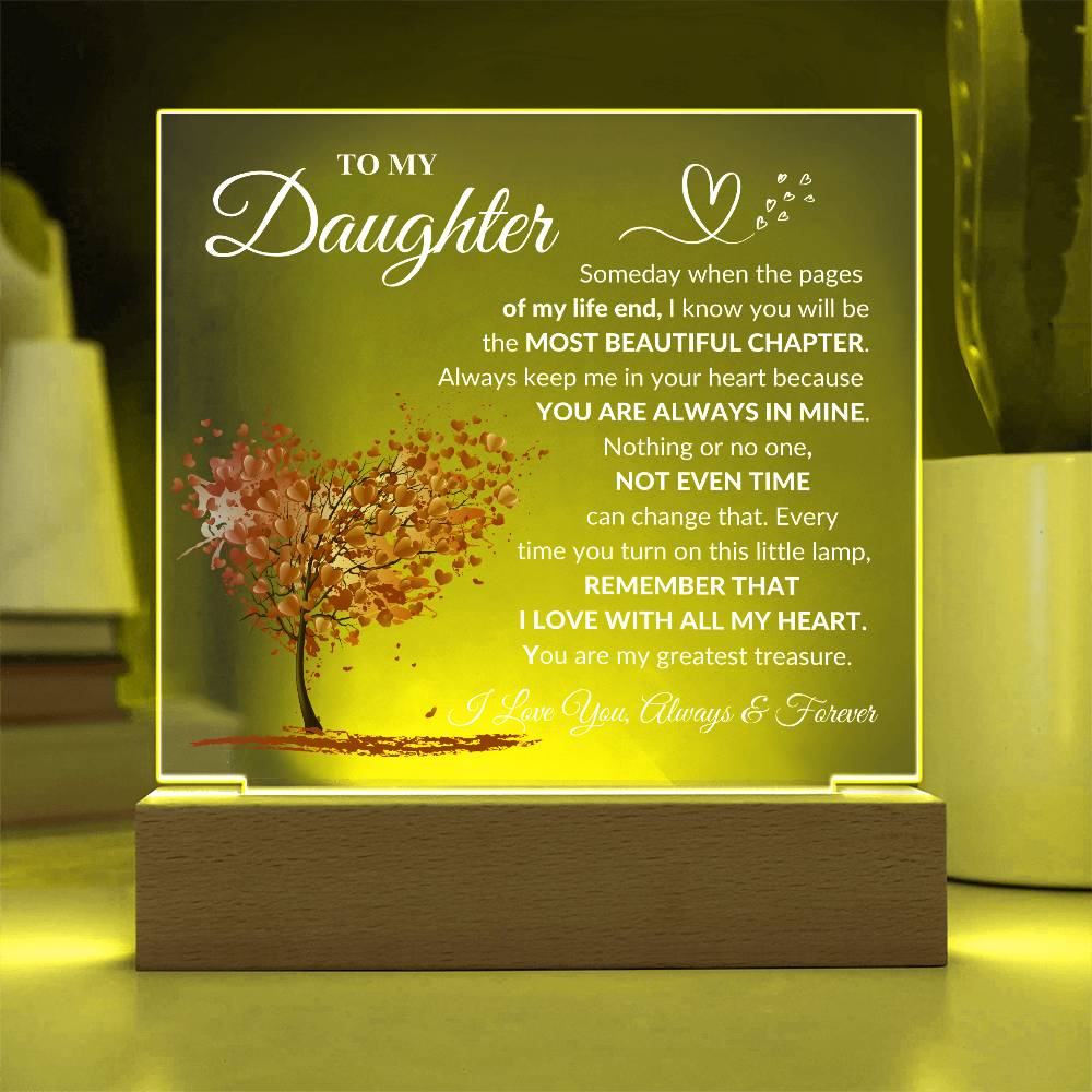 Daughter "Most Beautiful Chapter" LED Acrylic Plaque